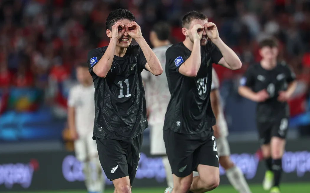 All White Eli Just celebrates his goal