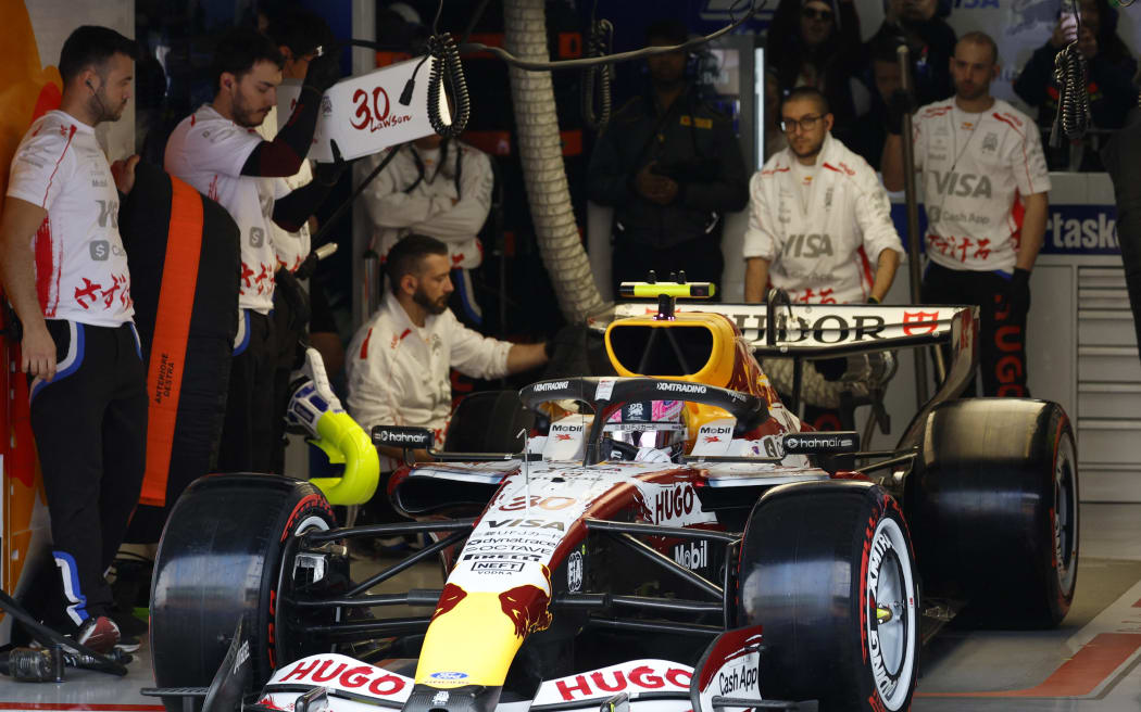 Racing Bulls' New Zealand driver Liam Lawson during the Japanese Grand Prix.