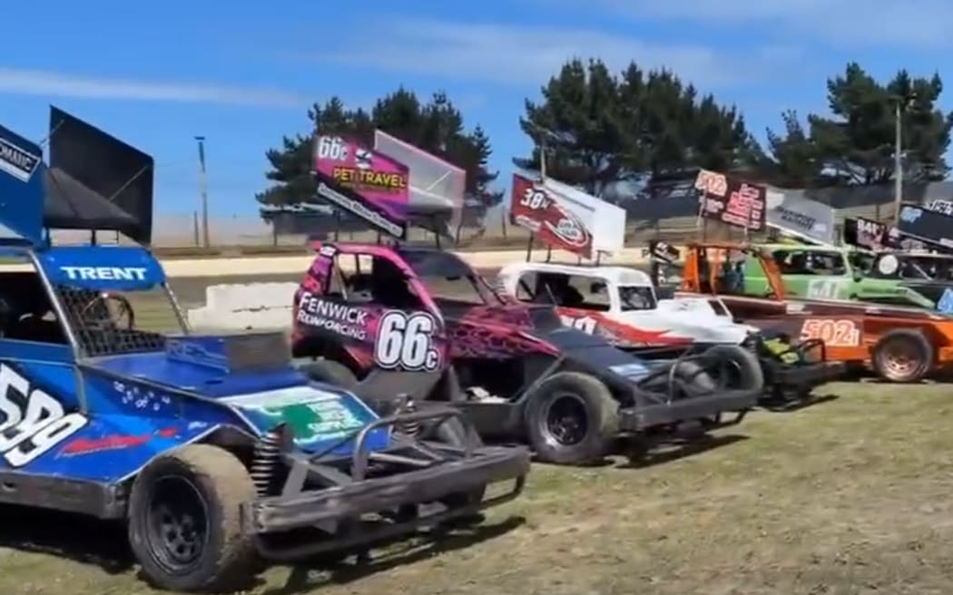 SSRD stockcars at Beachlands Speedway in 2025.