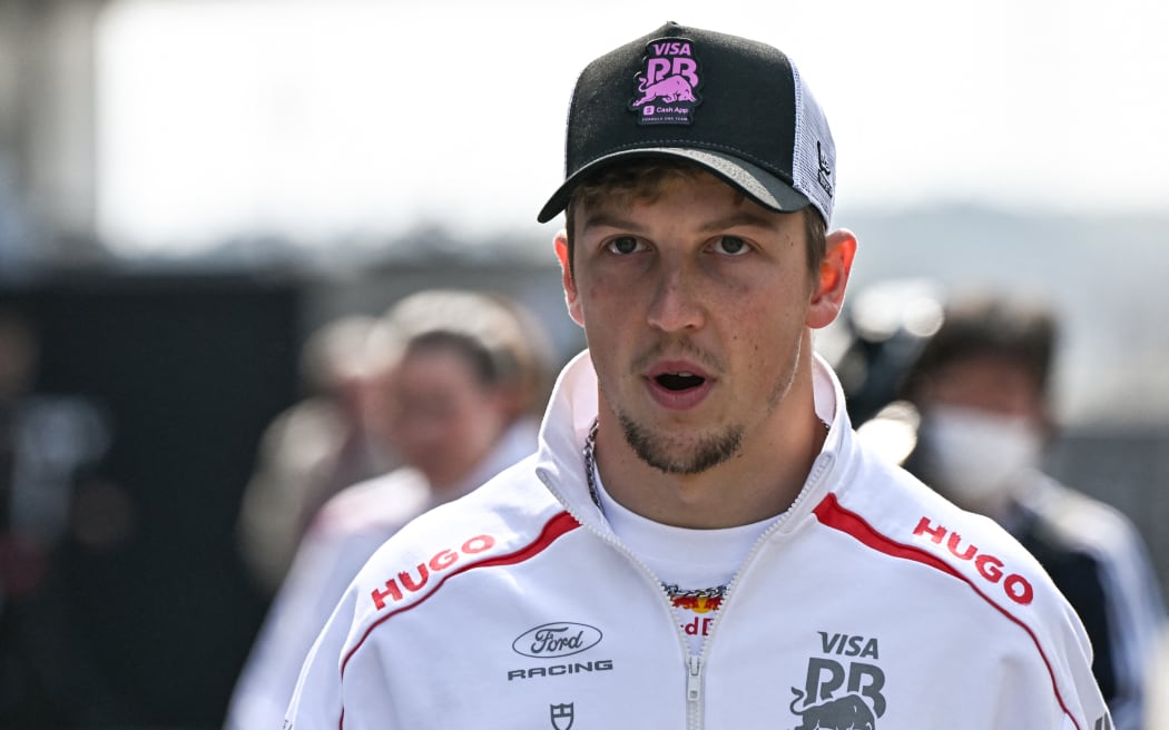 New Zealand driver Liam Lawson at the third practice session for the 2026 Japanese Grand Prix at Suzuka Circuit, Japan, March 28, 2026. (Photo by Artur Widak/NurPhoto) (Photo by Artur Widak / NurPhoto via AFP)