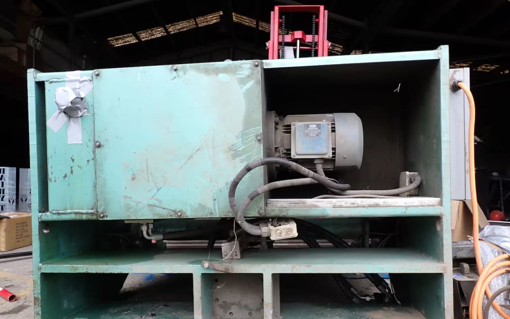 The press brake that fatally crushed a young worker at Peter Gray Engineering. Photo / Supplied