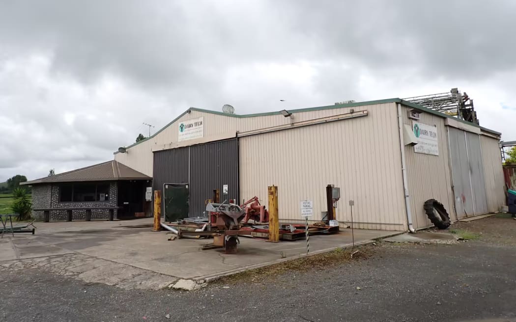 The workshop, where the press brake was being moved into. Photo / Supplied