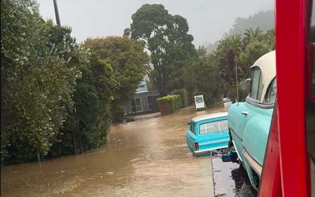 Two classic cars in Whiritoa for Beach Hop had to be rescued by Paeroa Towing Services.