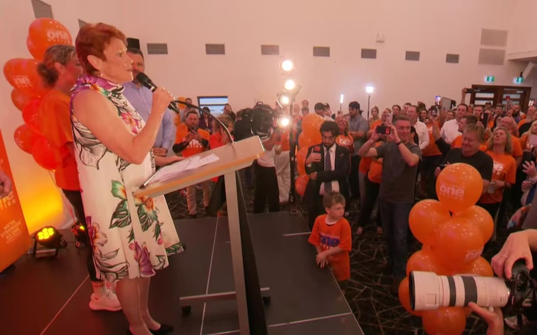 One Nation leader Pauline Hanson says the rest of Australia will be watching the results. (ABC News)