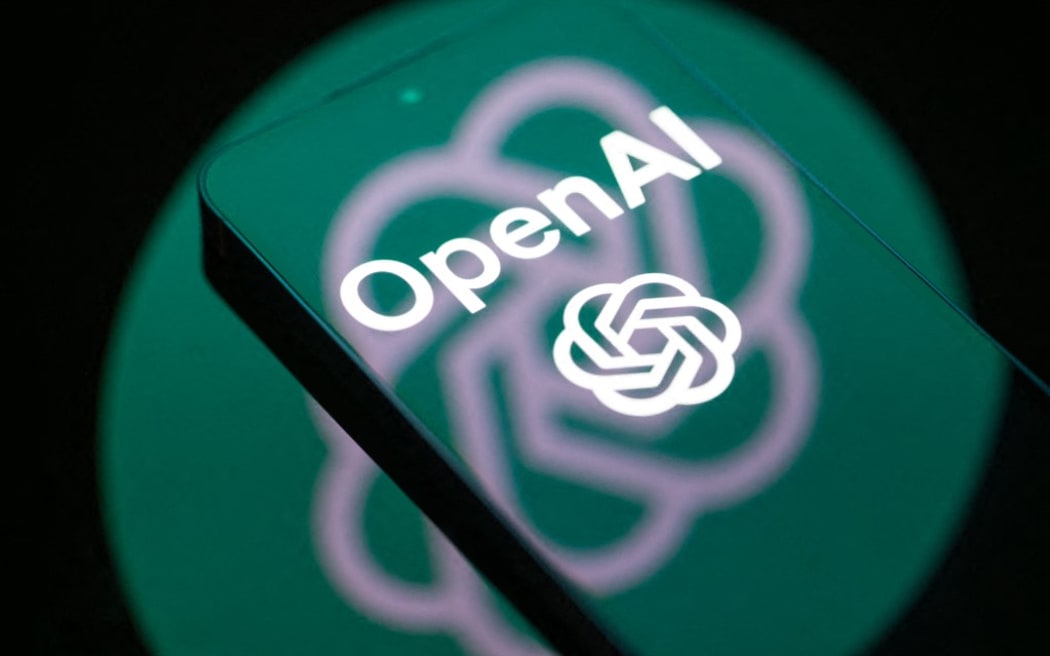 The OpenAI logo is displayed on a mobile phone screen, in February 2026.