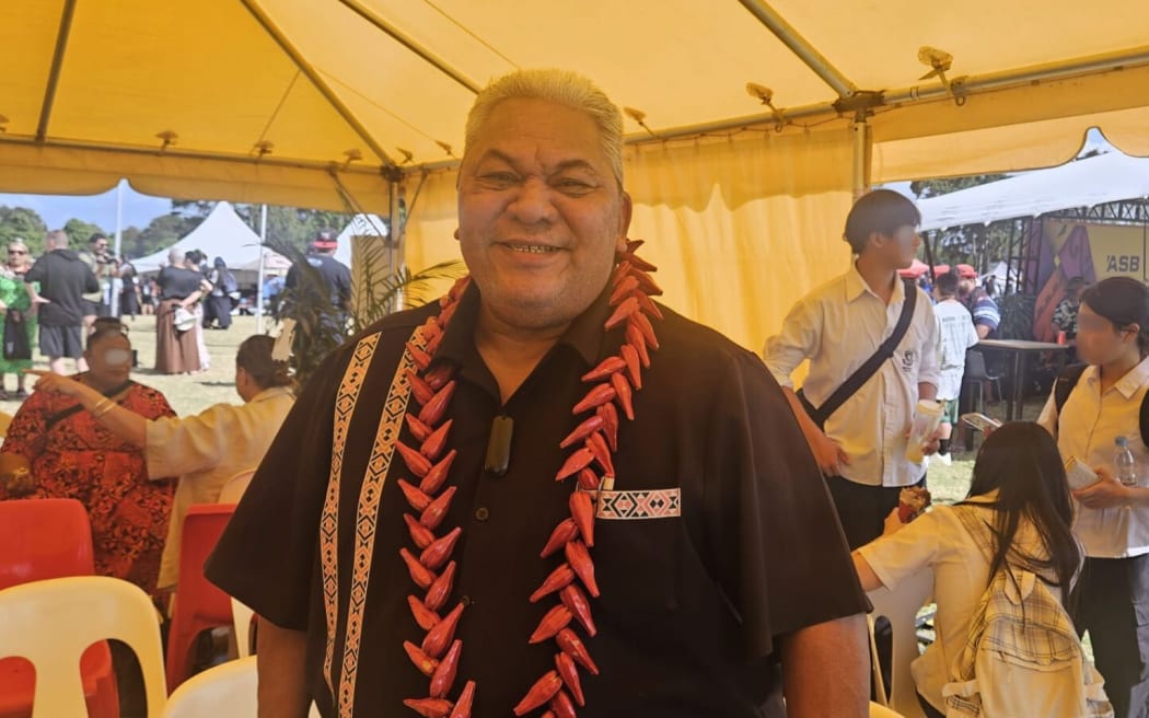 Manukau ward councillor Alf Filipaina at ASB Polyfest 2026, where he said he intends to explore multi-year funding options for the festival.