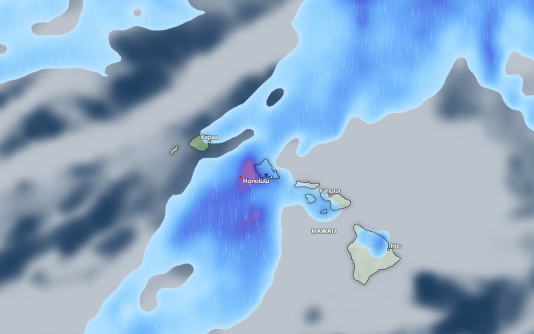 Precipitation in Hawaii on Friday afternoon (local time).