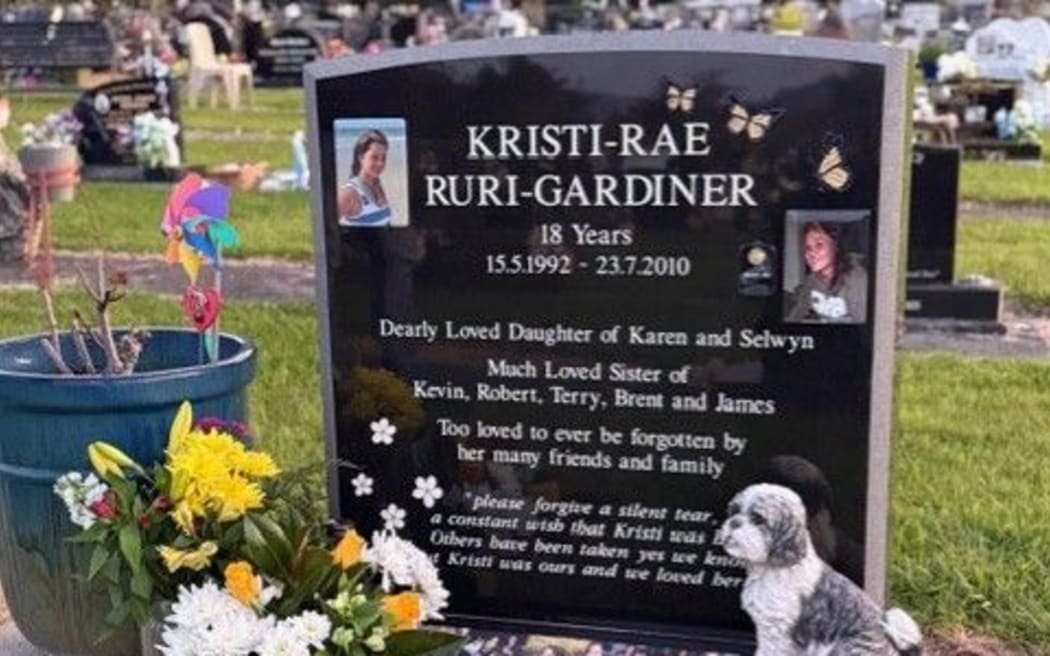 Kristi-Rae Ruri-Gardiner's grave site at Kauae Cemetery.
