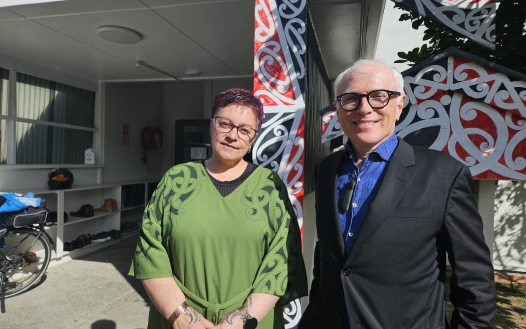 Researchers Cheryl Davies and Michael Baker at Kōkiri Marae in Lower Hutt.