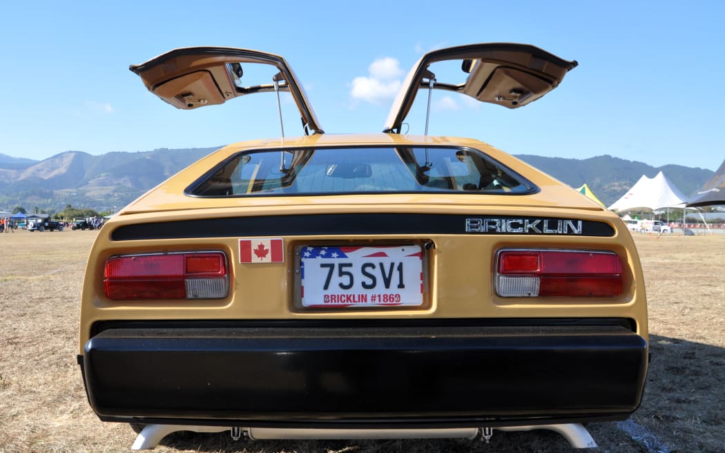 The Hefkey's Bricklin which they drove from Auckland to the festival in Nelson.