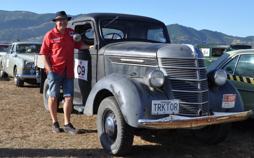 Nelson man Stephen Caunter with his 1937 International D2 truck.