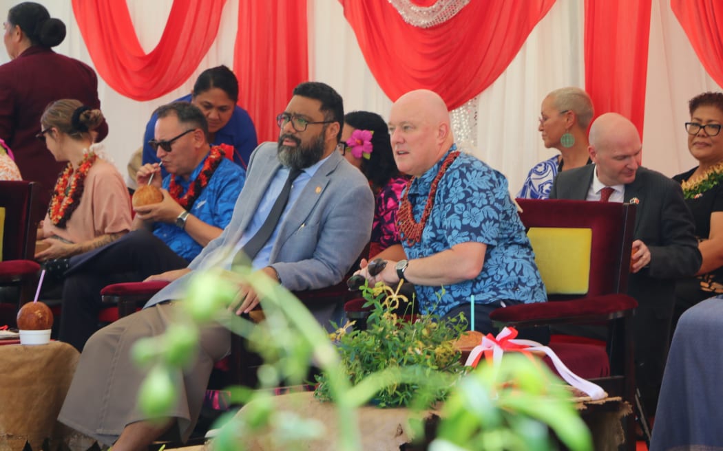 NZ Prime Minister Christopher Luxon at Nuku'alofa Government Middle School in Tonga.