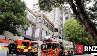 University of Auckland building on fire