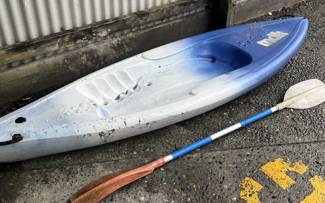 The kayak was found washed up near Blaketown where a person was swept up.