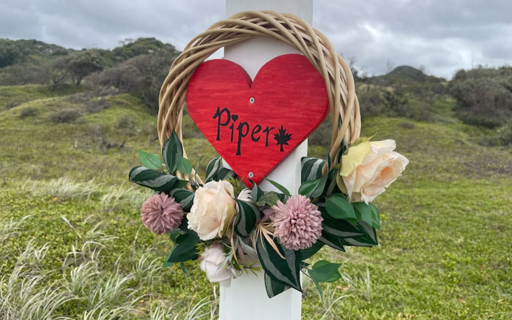 A memorial to Piper James on K'gari.