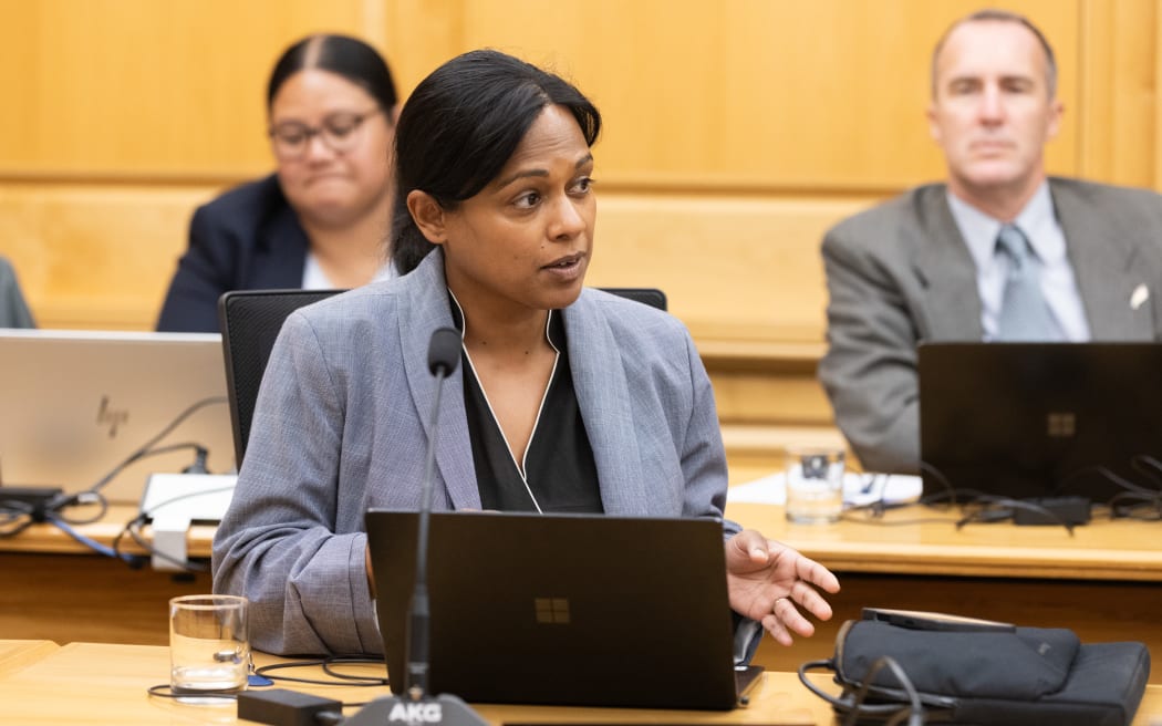 Labour MP Vanushi Walters in a hearing of the Justice Committee.