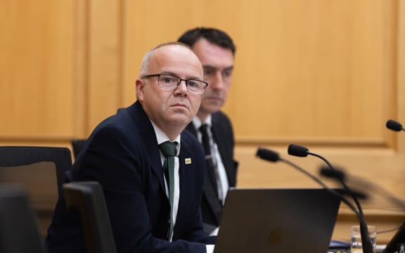 ACT MP Todd Stephenson in a hearing of the Justice Committee.