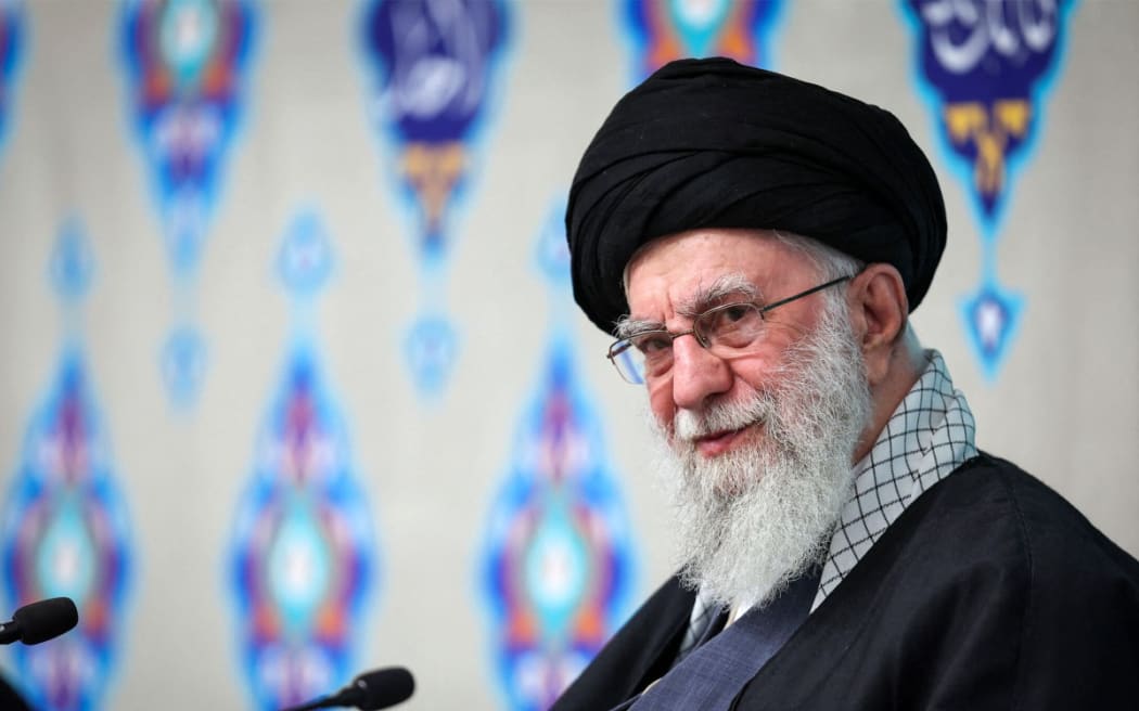 This handout picture provided by the office of Iran's Supreme Leader Ayatollah Ali Khamenei shows him during a religious gathering in Tehran on 19 February, 2026, on the first day of the Muslim holy month of Ramadan according to local observation.