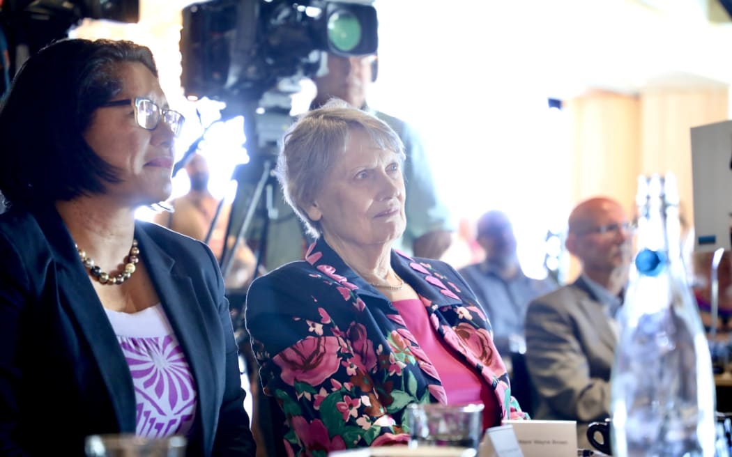 Former Prime Minister Helen Clark at Chris Hipkins' State of the Nation speech