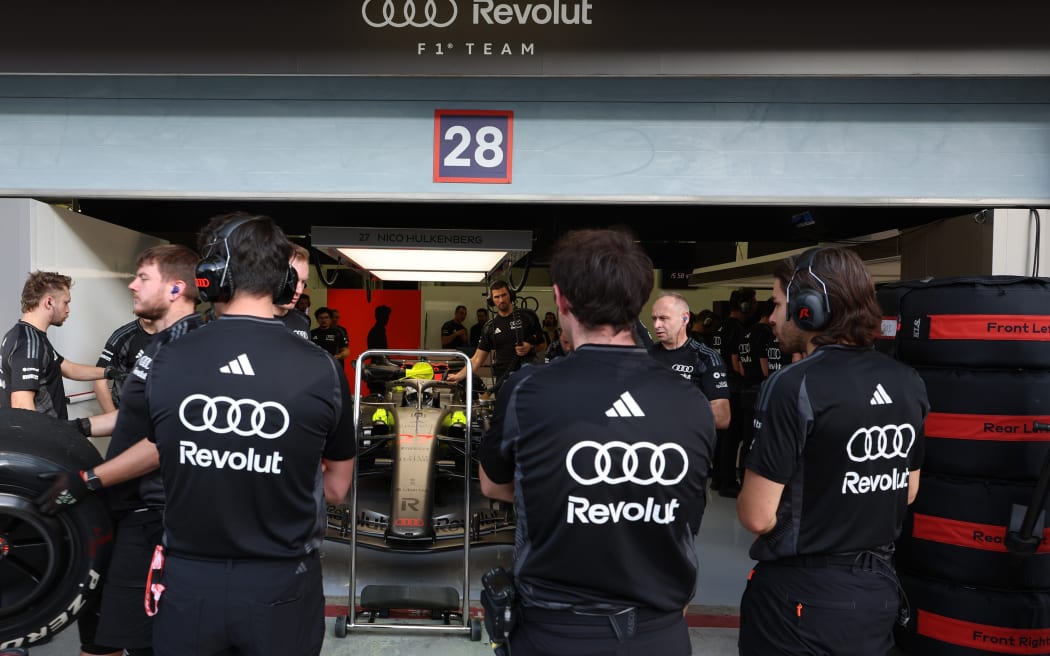 Formula One Audi team pit.
