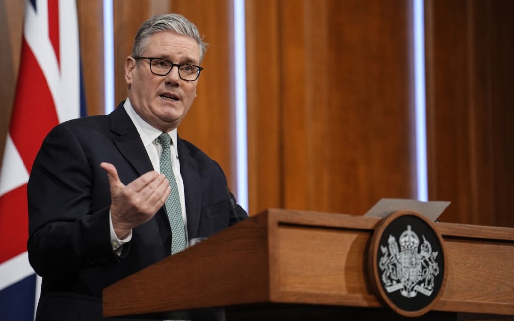 Britain's Prime Minister Keir Starmer delivers a statement at Downing Street 19 January 2026 after US President Donald Trump vowed to hit Britain and European countries with tariffs over their support for Greenland.
