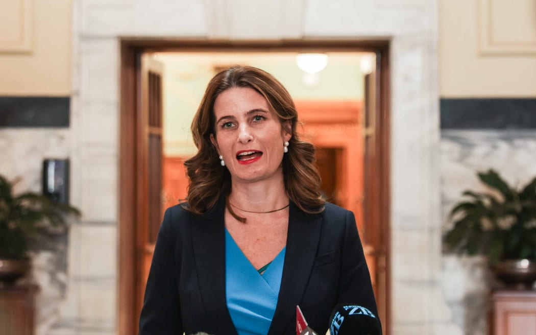 Nicola Willis speaks to media on GDP increase