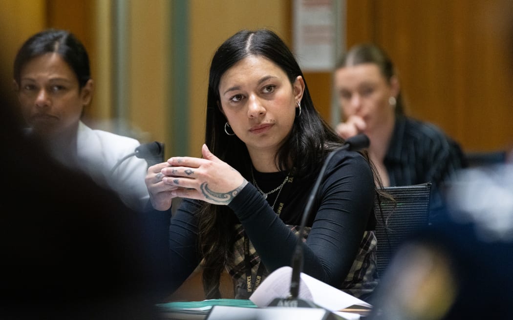 Green MP Tamatha Paul questions Police Commissioner Richard Chambers during Parliament's Scrutiny Week.