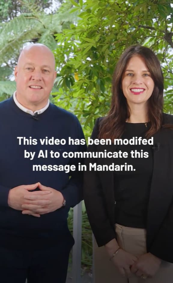 Politicians are diving in. Prime Minister Christopher Luxon and Immigration Minister Erica Stanford use AI on TikTok to promote the ‘Parent Boost’ visa in Mandarin, with an upfront declaration.