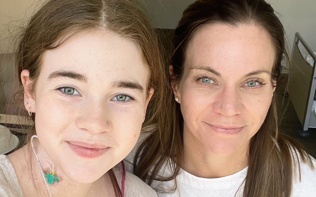 Jemima Thompson and her mother Rachel McKenna.
