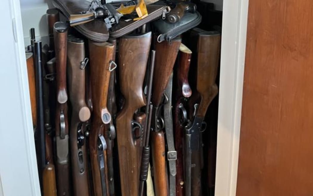 A total of 478 firearms of different descriptions were seized from a property in Gore.