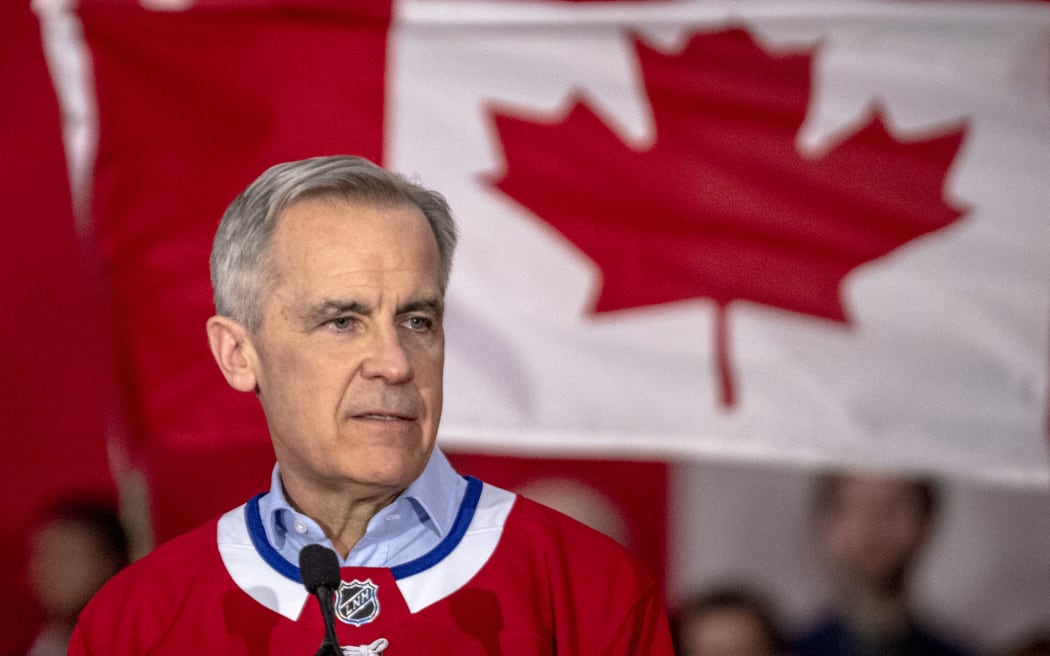 Canadian Prime Minister and Liberal leader Mark Carney speaks during a campaign rally in Laval, Quebec, Canada, on April 22, 2025. Canadians go to the polls on April 28, 2025, and all party leaders are doing one last tour around the country. Conservative hopes of returning to power in Canada appear to be fading a week before its election, with polls showing voters view the Liberals as a stronger counter to Donald Trump. By April 20, Canadian Broadcasting Corporation (CBC) data put Liberal support at 43.3 percent with Tories at 38.4. But the margins remain close and the race could still tilt towards the Conservatives, led by party leader Pierre Poilievre. (Photo by ANDREJ IVANOV / AFP)