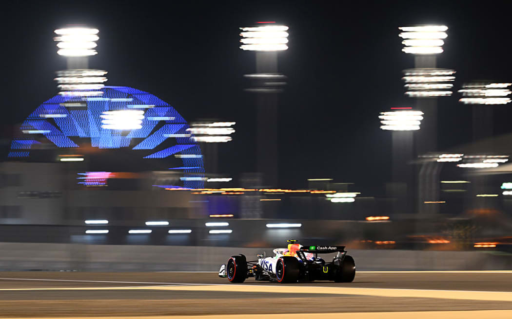 Liam Lawson driving the (30) Visa Cash App Racing Bulls VCARB 02 on track during qualifying ahead of the F1 Grand Prix of Bahrain.
