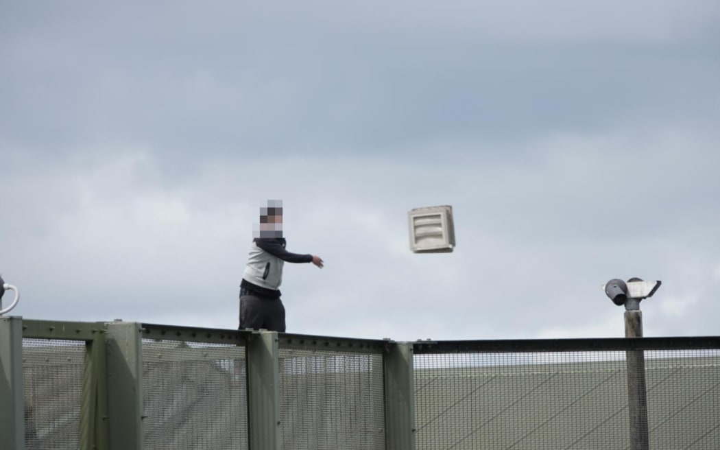Youths on roof of Korowai Manaaki, 31 December 2024.