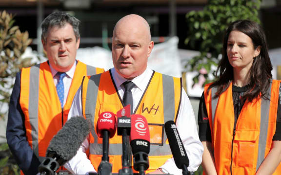 Elementum Housing Development in Long Bay, Auckland. Visit by Prime Minister Christopher Luxon, Housing Minister Chris Bishop and local MP Erica Stanford.