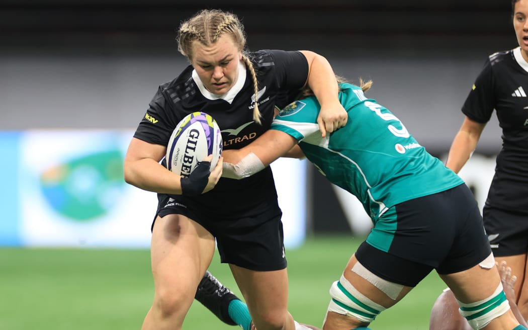 Amy Rule of New Zealand.
New Zealand Black Ferns v Ireland Women, 2024 WXV1 women’s rugby union match at BC Place, Vancouver, Canada on Sunday 29 September 2024.
Photo: Paul Yates / www.photosport.nz