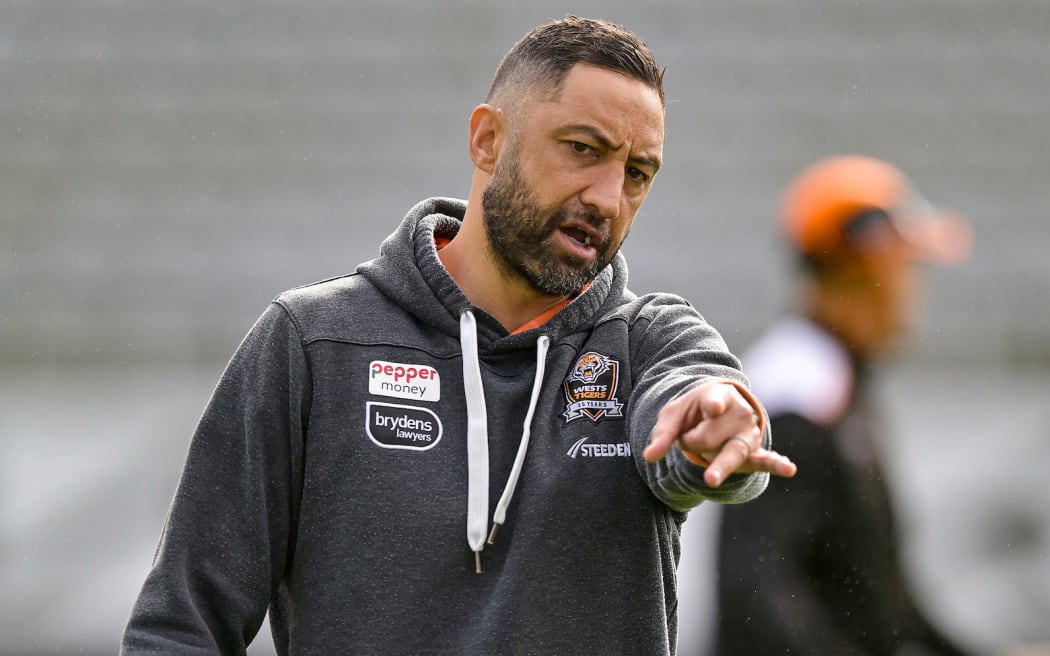 Tigers head coach Benji Marshall at training at Eden Park, Auckland.
