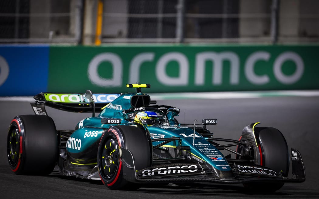 Fernando Alonso of Aston Martin F1 Team at the 2024 Saudi Arabian Grand Prix.