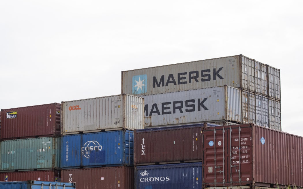 Containers are piled up in Lisbon, Portugal, on January 13, 2024. Recent U.S. and UK air strikes on Yemen are causing global shipping rates to spike, sparking fears of extended disruptions in the Red Sea, a crucial trade route. The strikes are a response to attacks on the Red Sea, adding complexity to the regional conflict originating from Israel's Gaza war. (Photo by Luis Boza/NurPhoto) (Photo by Luis Boza / NurPhoto / NurPhoto via AFP)