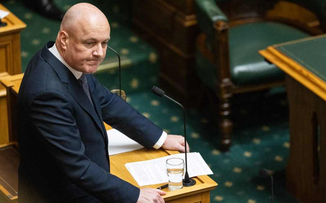 Christopher Luxon takes part in the first debate of the 54th Parliament.