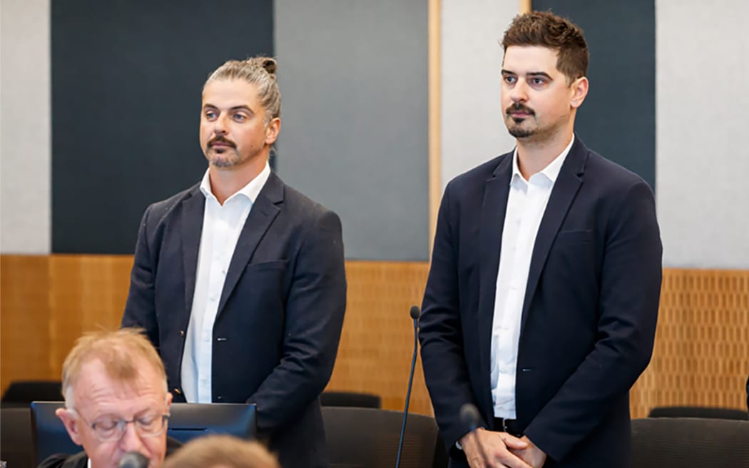 The Mama Hooch trial. Danny Jaz, left, and Roberto Jaz appear in the Christchurch District Court charged with sexual violation 07 February 2023 POOL PICTURE SUPPLIED