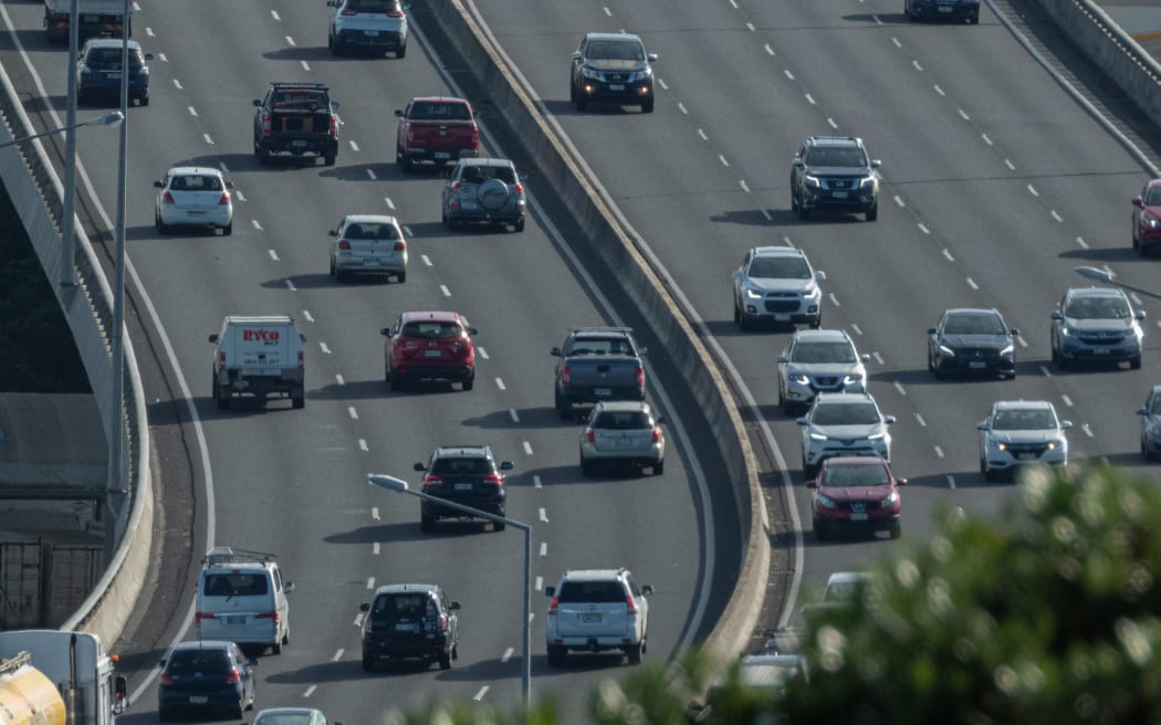 Traffic on Auckland's Southern Motorway.