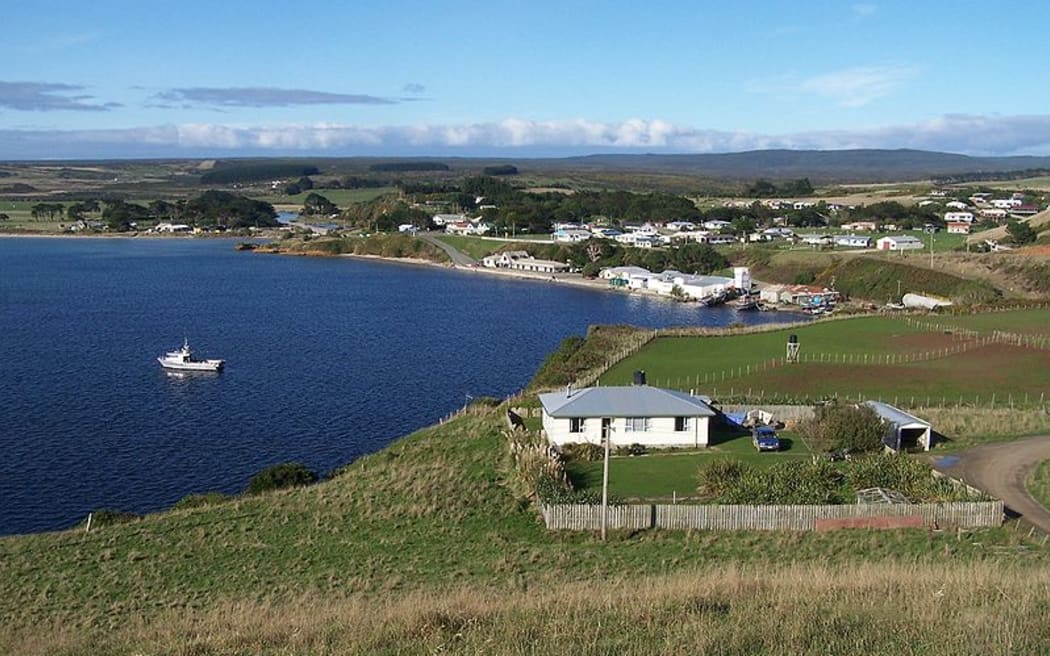 Town of Waitangi on Chatham Island.