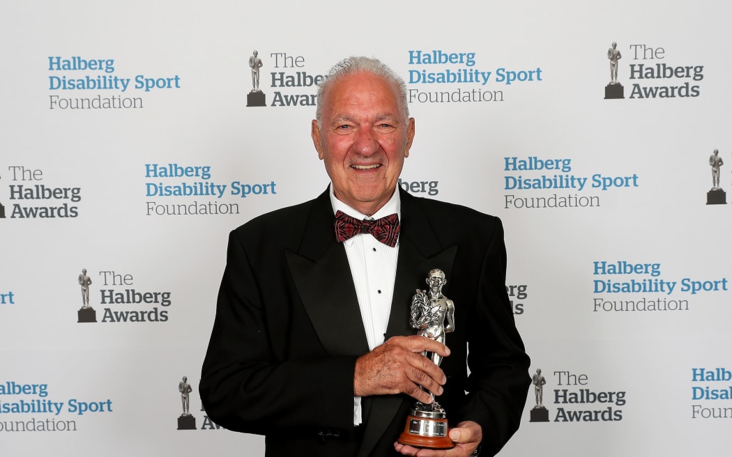 The Lion Foundation Lifetime Achievement Award winner is Morrie Chandler. (Motorsport) at the 55th Halberg Awards in support of the Halberg Disability Sport Foundation, Spark Arena, Auckland, New Zealand, Thursday, February 08, 2018. Copyright photo: David Rowland / www.photosport.nz
