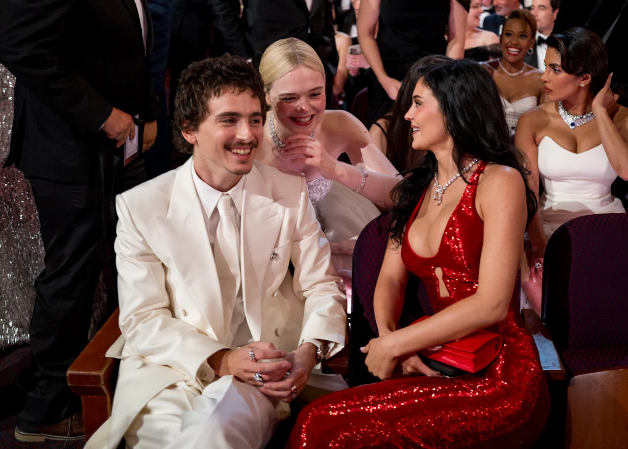 Timothée Chalamet, Elle Fanning and Kylie Jenner.