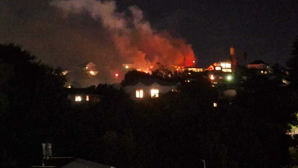 Large fire in Napier Hill house