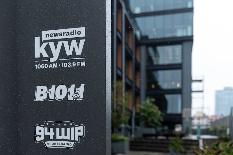 The outside of 2400 Market Street building where Philly-based radio giant Audacy is in Philadelphia, Pa., on Tuesday, Sept., 6, 2022. Audacy is owner of KYW and WIP.