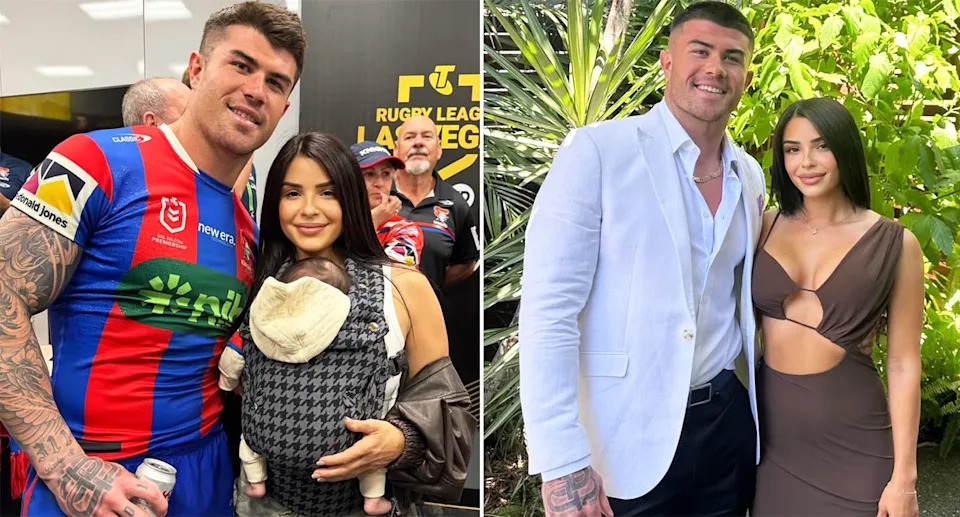 Bradman Best and Kayla Fenech with their baby.