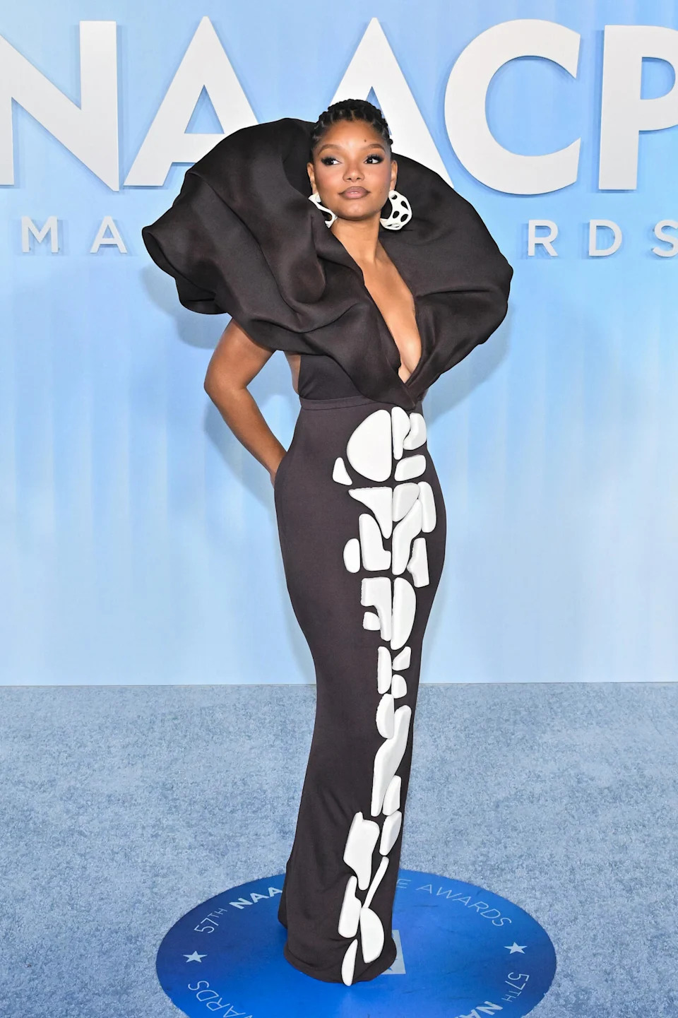 Halle Bailey at the 57th NAACP Image Awards held at the Pasadena Civic Auditorium on Feb. 28, 2026 in Los Angeles, Calif.