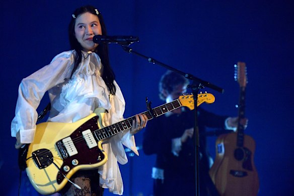 Japanese Breakfast frontwoman Michelle Zauner performing in Melbourne last year.  