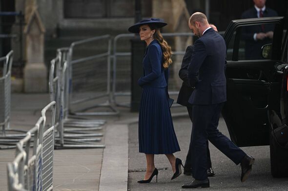 The Prince and Princess of Wales arriving